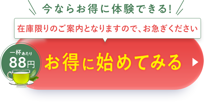 ダイエットをサポートするグリーンティーを1杯あたり81円でお得に初めてみる